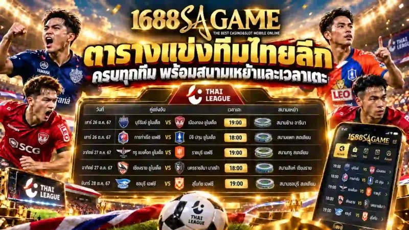 ตารางแข่งทีมไทยลีก